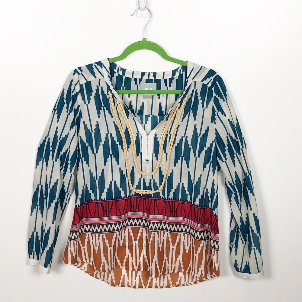 Maeve for Anthropologie tunic shirt size 8
